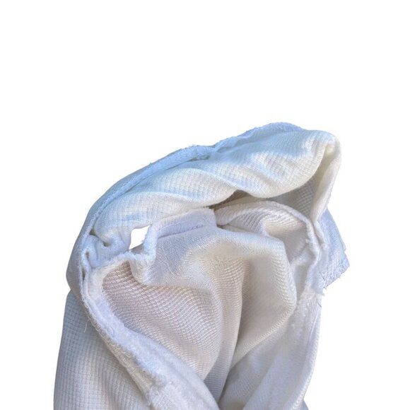 Neiman Marcus Vintage Womens French Cotton V Neck Cropped Peplum Hem Blouse 10 - Picture 9 of 10